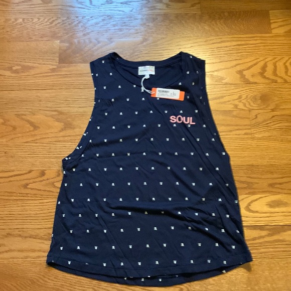 soulcycle Tops - NWT 🏴☠️ Soulcycle x Sundry Navy Blue Skull Print Tank. size S